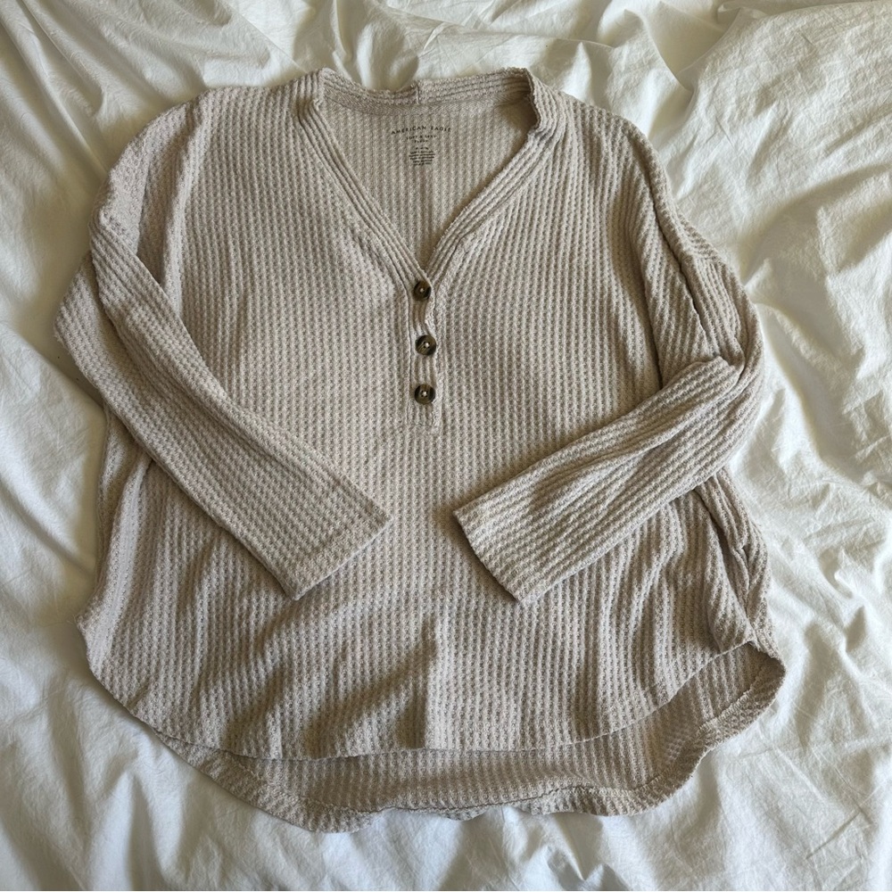 Soft Waffle Henley Top